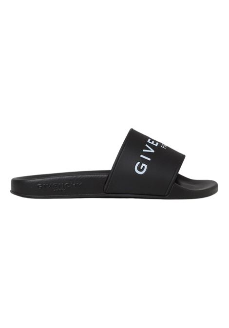 Ciabatte unisex nere in gomma GIVENCHY | H29072NERO