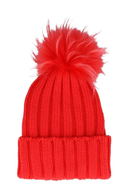 Orange wool hat for girls REGINA | 30599ARANCIO
