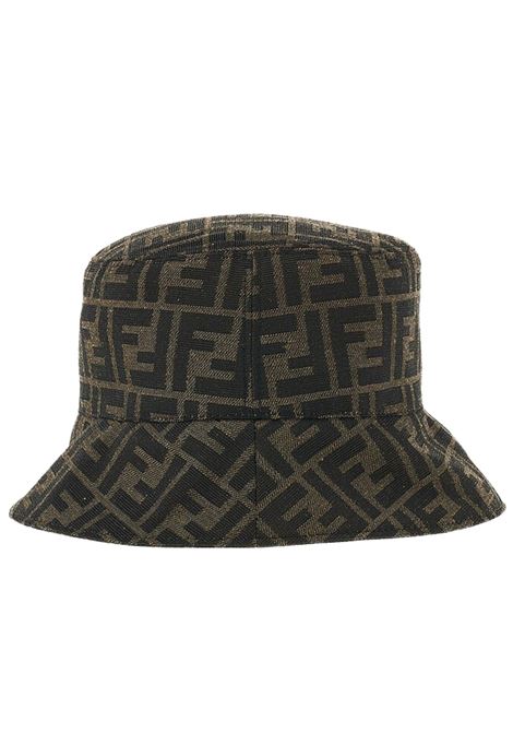 Unisex brown bucket hat FENDI | JUP057/MOMARRONE