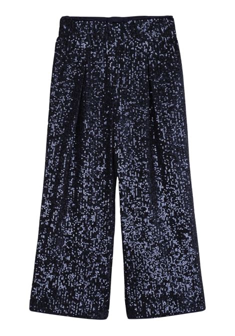 Pantalone bambina blu in paillettes Billieblush | U20560/MABLU