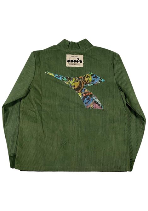 Felpa bambino verde in velluto DIADORA | JK018VERDE