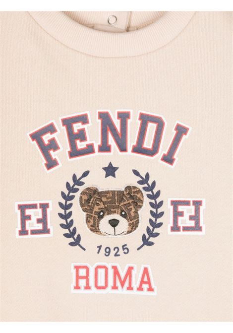 Felpa neonato beige in cotone FENDI | BUH076/MABEIGE