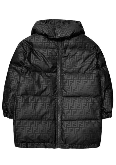 Unisex black padded jacket FENDI | JUA096/PIENERO