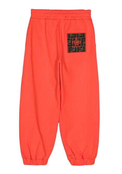 Red unisex cotton trousers FENDI | JUF107/PIEROSSO