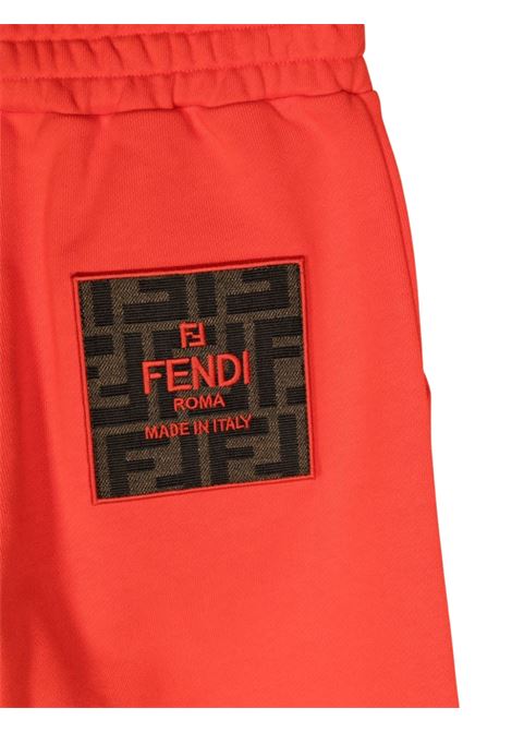 Red unisex cotton trousers FENDI | JUF107/PIEROSSO