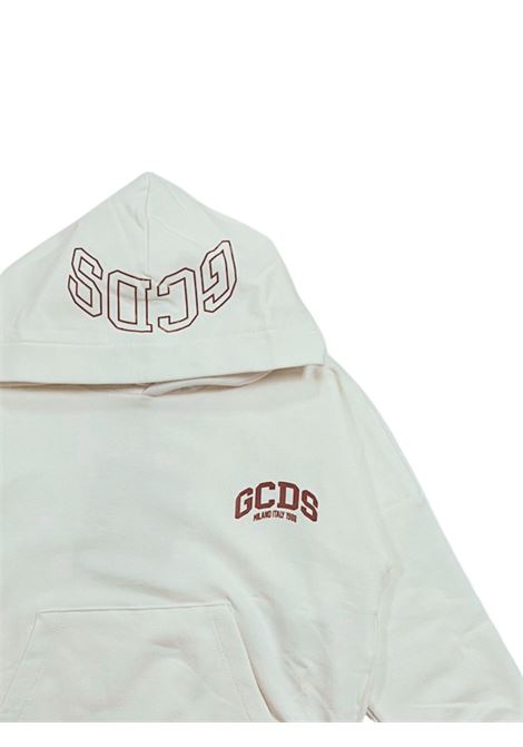 Cream cotton sweatshirt for girls GCDS | B2KU1931BA5PANNA