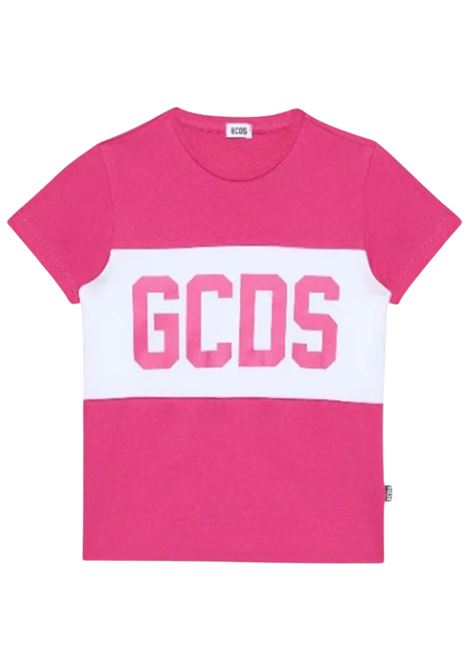 Fuchsia unisex cotton t-shirt GCDS | B2KU2329JF1FUCSIA