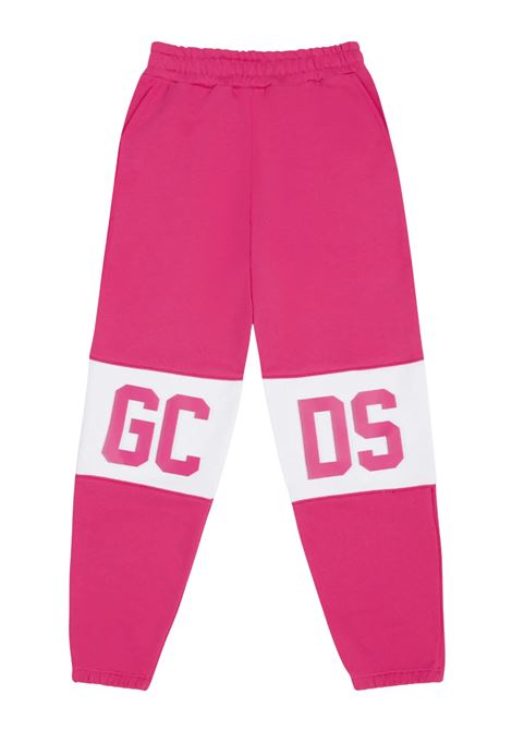 Girls' Band Logo Fuchsia Tracksuit Bottoms GCDS | B2KU3017BA2FUCSIA