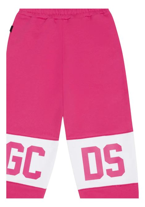 Girls' Band Logo Fuchsia Tracksuit Bottoms GCDS | B2KU3017BA2FUCSIA