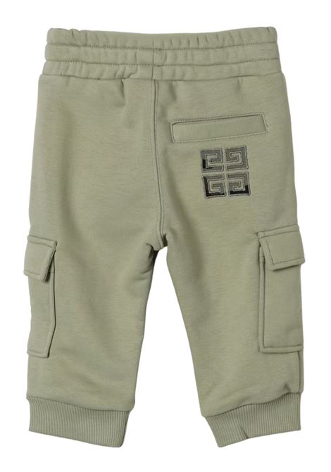 Pantalone neonato verde in cotone GIVENCHY | H30456/MAVERDE