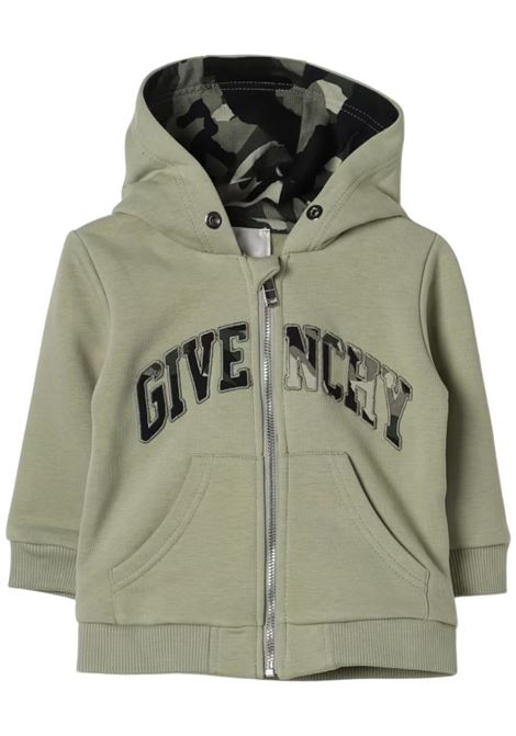 Felpa neonato verde in cotone GIVENCHY | H30467/MAVERDE