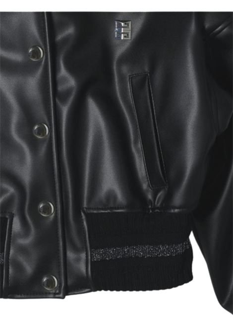 Giubbino bambina nero in pelle GIVENCHY | H30564/MANERO