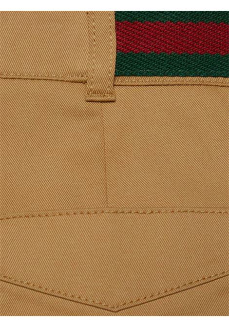 Beige cotton children's trousers GUCCI | 737990/CEBEIGE