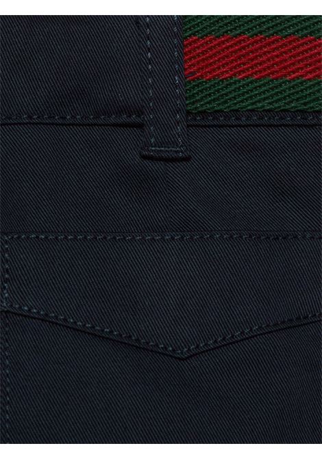 Pantalone neonato blu in cotone GUCCI | 778590/CEBLU
