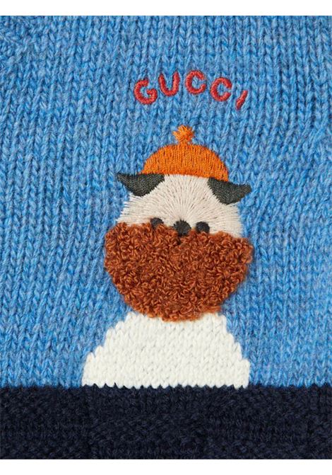 Baby blue wool cardigan GUCCI | 793448/CEAZZURRO