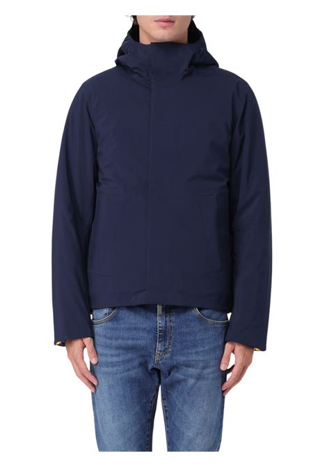 Giubbino bambino blu con cappuccio K-way | K7132BW/DEBBLU