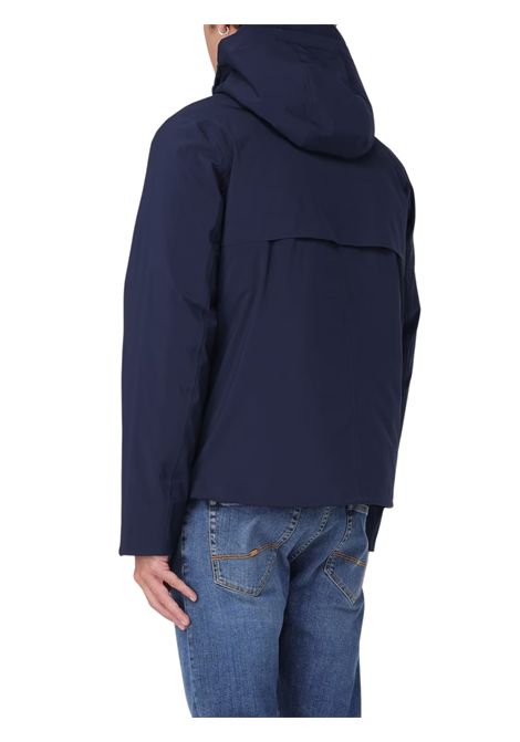 Giubbino bambino blu con cappuccio K-way | K7132BW/DEBBLU