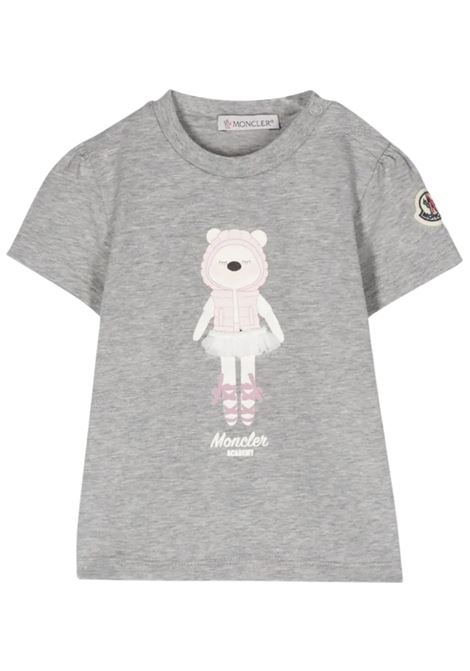 Gray cotton baby t-shirt Moncler | 8C000088/CEGRIGIO