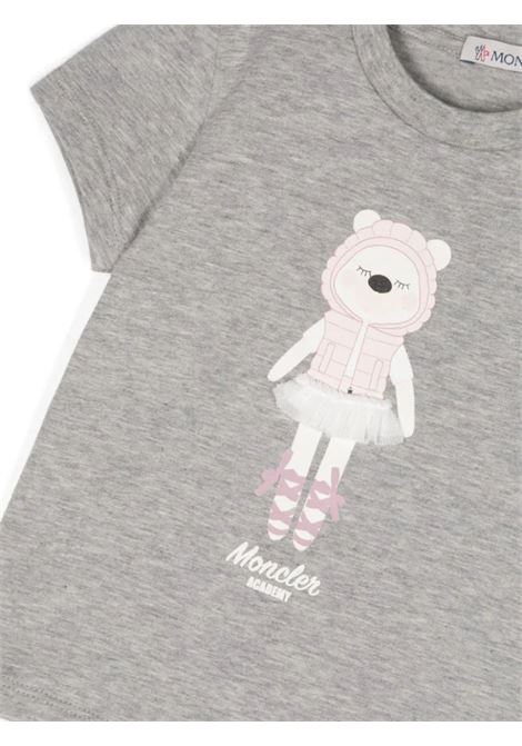 Gray cotton baby t-shirt Moncler | 8C000088/CEGRIGIO
