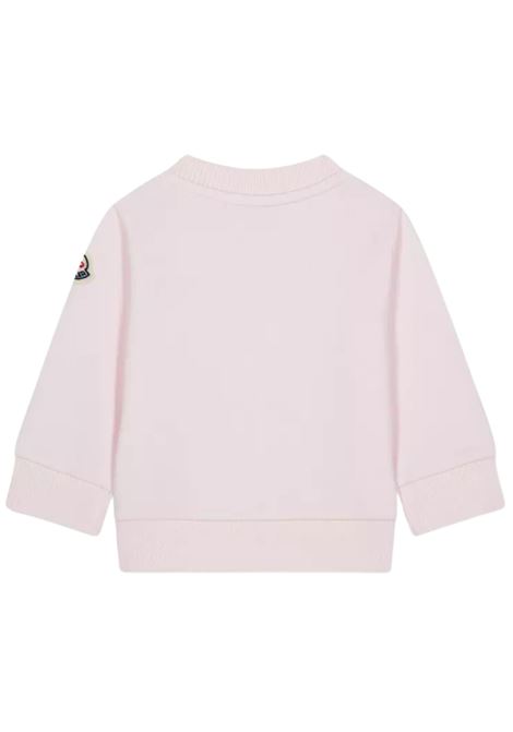 Pink cotton baby sweatshirt Moncler | J29518/MAROSA