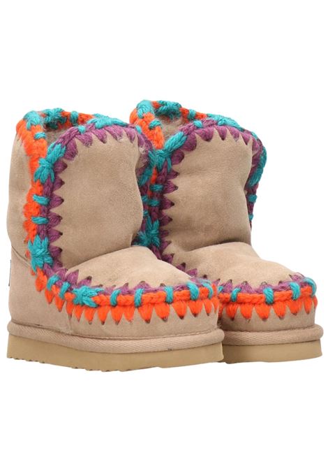 Scarpe Eskimo bambina cammello in camoscio Mou | FK101000C/PIACAM