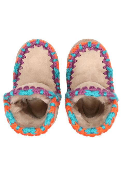 Scarpe Eskimo bambina cammello in camoscio Mou | FK101000C/PIACAM