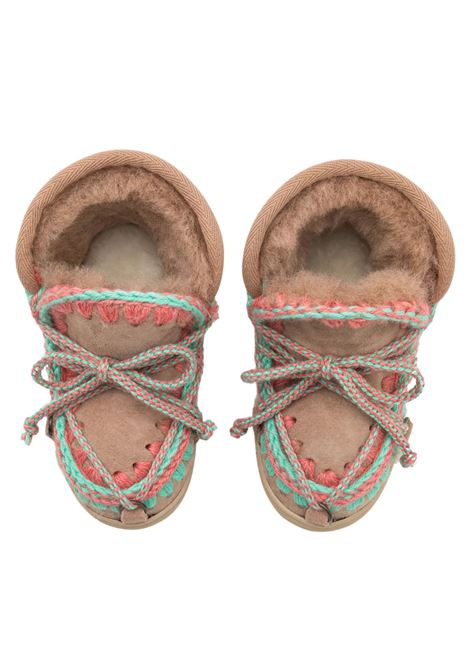 Beige Suede Eskimo Shoes for Girls Mou | FK111001A/PIABEIGE