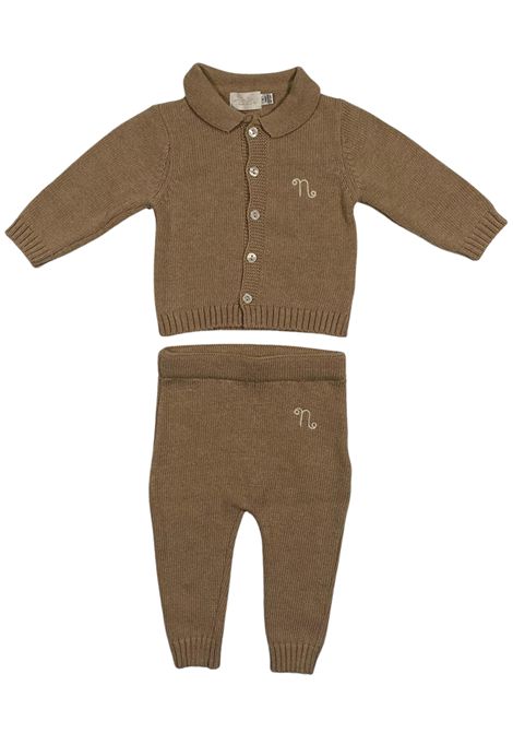 Beige wool blend baby boy set NANAN | CON044BEIGE