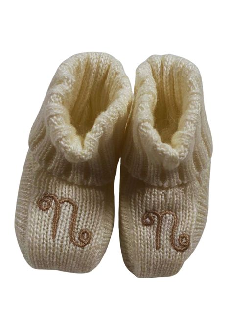 Cream wool blend baby shoes NANAN | CON047PANNA