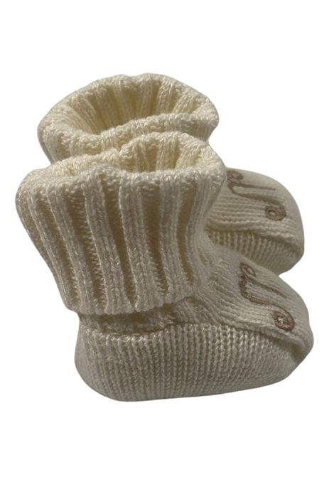 Cream wool blend baby shoes NANAN | CON047PANNA