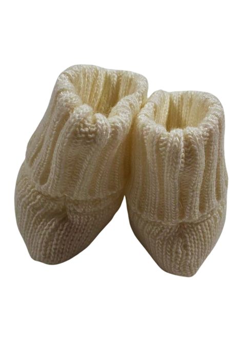 Cream wool blend baby shoes NANAN | CON047PANNA