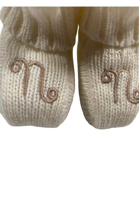Cream wool blend baby shoes NANAN | CON047PANNA