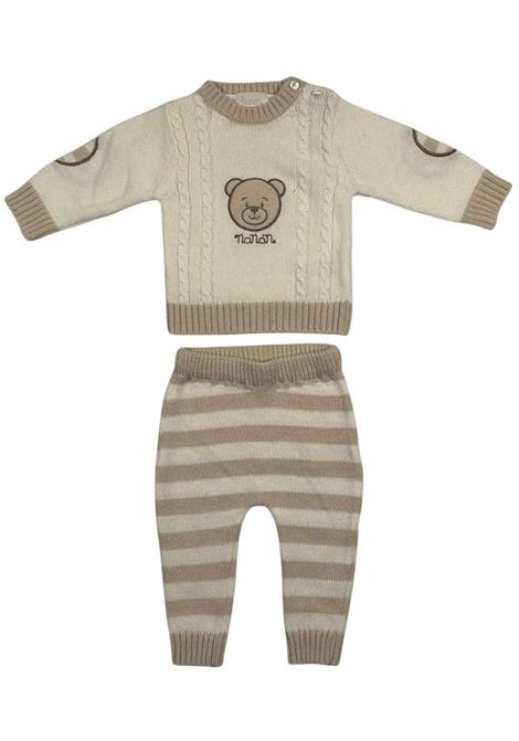 Beige wool blend baby boy set NANAN | CON063BEIGE