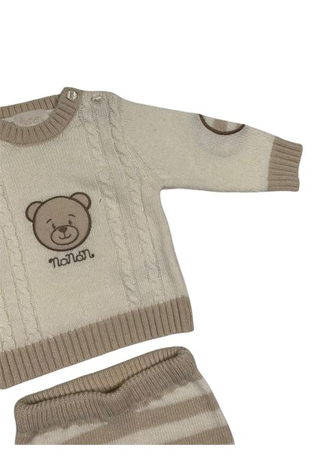 Beige wool blend baby boy set NANAN | CON063BEIGE
