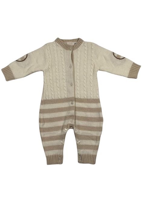Cream wool blend baby blanket NANAN | CON064PANNA