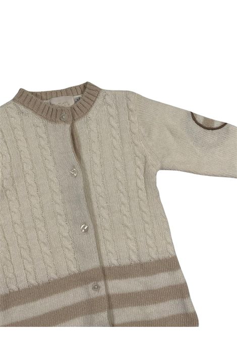Cream wool blend baby blanket NANAN | CON064PANNA