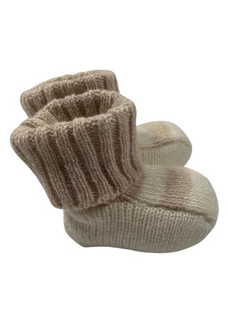 Cream wool blend baby shoes NANAN | CON066PANNA