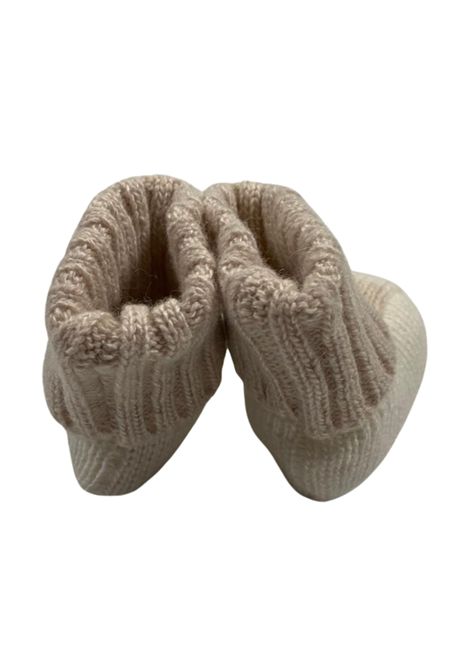 Cream wool blend baby shoes NANAN | CON066PANNA
