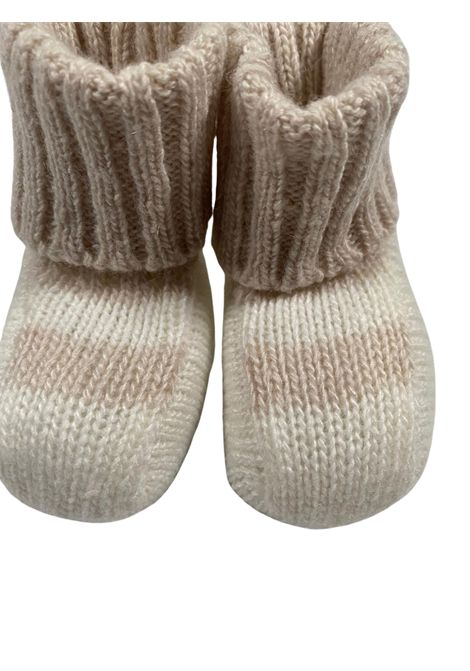 Cream wool blend baby shoes NANAN | CON066PANNA