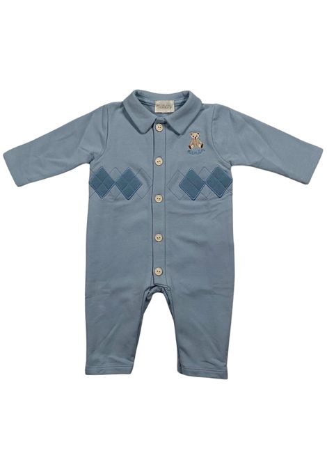 Tutina neonato azzurra in cotone NANAN | I25108AZZURRO