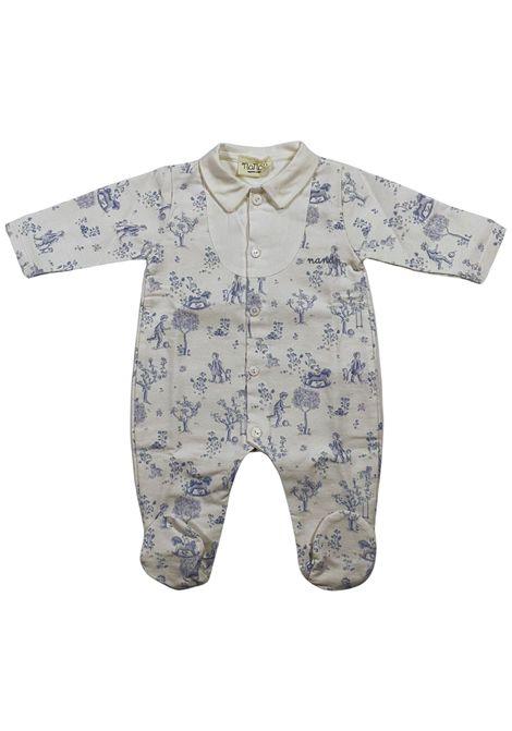 Tutina neonato azzurra in cotone NANAN | I251132AZZURRO