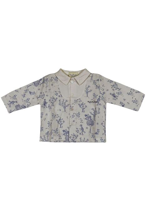 Completo neonato azzurro in cotone NANAN | I25115AZZURRO