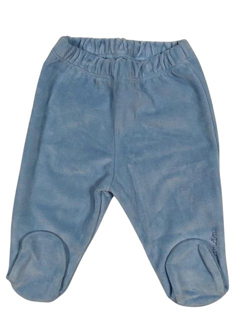 Completo neonato azzurro in velluto NANAN | I25128AZZURRO