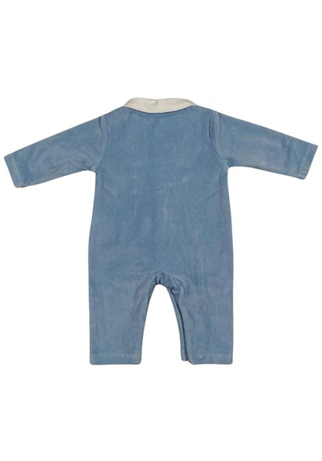 Tutina neonato azzurra in velluto NANAN | I25130AZZURRO