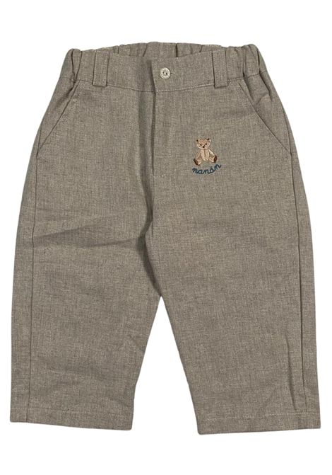Beige cotton baby trousers NANAN | I25177BEIGE