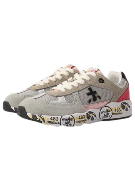 Baby girl shoes grey/pink two-tone fabric PREMIATA | 24232038/PIAGRIGIO