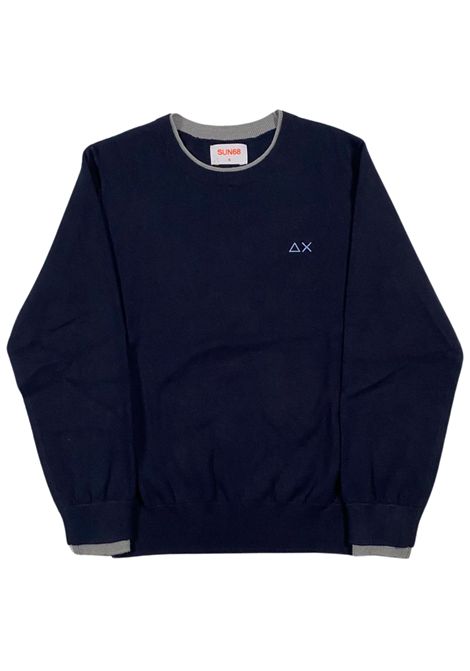 Wool and cotton children's sweater SUN68 | CPK45341BLU