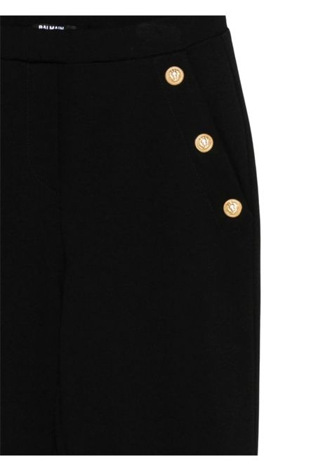 Pantalone bambina nero in viscosa BALMAIN | BX6C11/CENERO