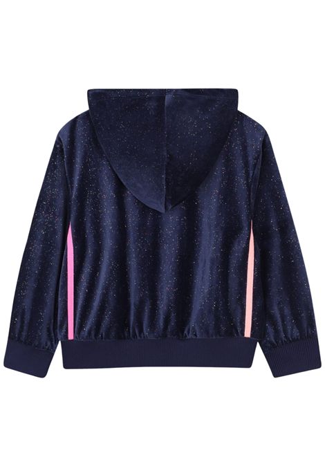 Felpa bambina blu in velluto Billieblush | U21365/ANBLU