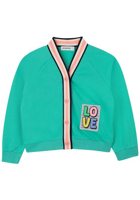 Green cotton cardigan for girls Billieblush | U21390/ANVERDE